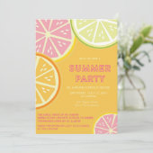 Summer Lemonade Pool Party Kaart (Staand voorkant)