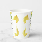 Summer Lemons Bruiloft Papieren Bekers (Rechts)