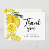 Summer Lemons Dank je Vrijgezellenfeest Briefkaart (Voorkant / Achterkant)