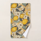 Summer Lemons en White Flowers Bad Handdoek (Handdoek)