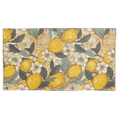Summer Lemons en White Flowers Kussensloop (Voorkant-Links)