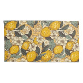 Summer Lemons en White Flowers Kussensloop (Achterkant-Rechts)