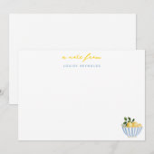 Summer Lemons gepersonaliseerd Notitiekaartje (Voorkant / Achterkant)