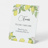 Summer lemons Wedding Favors Reclamebord Met Voetstuk (Voorkant)