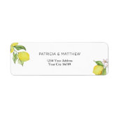 Summer lemons Wedding Return Label (Voorkant)