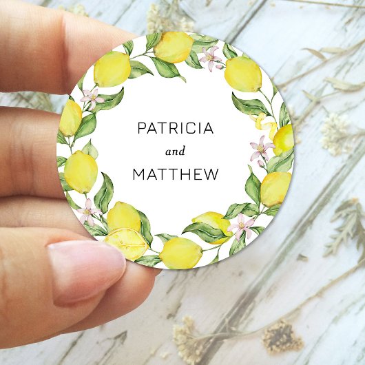 Summer lemons Wedding Ronde Sticker