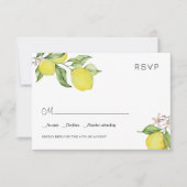 Summer lemons Wedding RSVP Kaart (Voorkant)