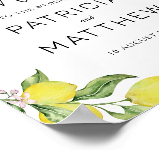 Summer Lemons Welkomstbord Poster (Hoek)
