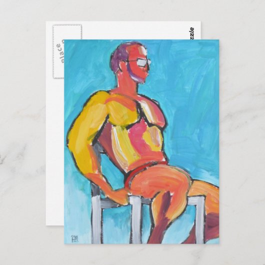 Summer Lifeguard Briefkaart (Voorkant / Achterkant)