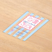 Summer Life's a Beach Blue Stripes Birthday Party Acryl Uitnodigingen (Laagn)