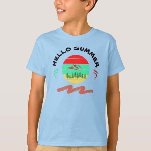 Summer Light Blue Peuter T-shirt (Voorkant)