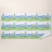 Summer Lighthouse 3; Beach Towel Strandlaken (Voorkant)