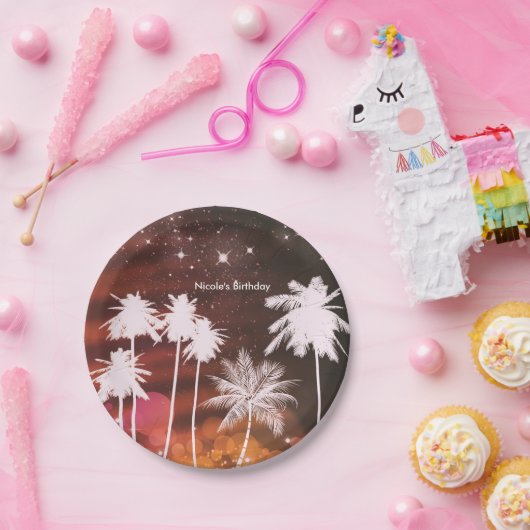 Summer Lights Sparkle Dance Club Birthday Party Papieren Bordje (Feest)