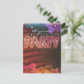 Summer Lights Sparkle Dance Club Party Invitation Uitnodiging Briefkaart (Staand voorkant)