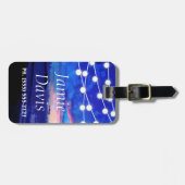 Summer Lights Tropical Beach Bagagelabel (Voorkant horizontaal)