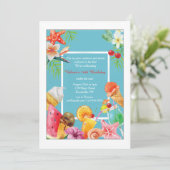 Summer Lijst Invitation Kaart (Staand voorkant)