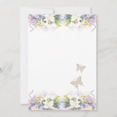 Summer Lila Wildflower Romantic Wedding Save The Date (Achterkant)