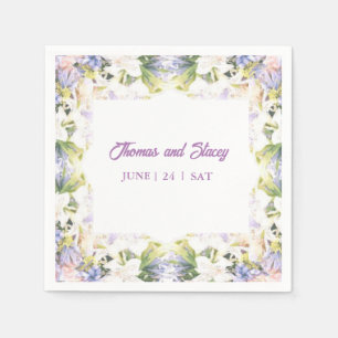 Summer Lila Wildflower Romantic Wedding Servet