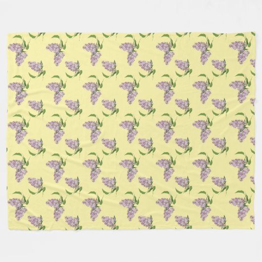 Summer Lilacs Soft Fleece Blanket (Voorkant (Horizontaal))