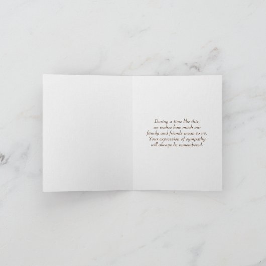 Summer Lily Basket Sympathie Hartelijk dank Kaart (Binnen)