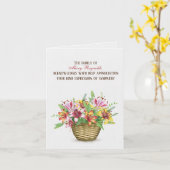 Summer Lily Basket Sympathie Hartelijk dank Kaart (Gele Bloem)
