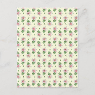 Summer Lily Floral Seamless Pattern Uitnodiging Briefkaart