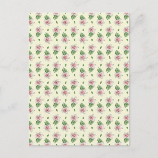 Summer Lily Floral Seamless Pattern Uitnodiging Briefkaart (Voorkant)