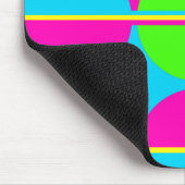 Summer Lime Green Hot Pink Blauwgroen cirkels stri Muismat (Hoek)