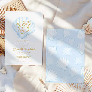 Summer Little Beach Bum Boy Baby shower Kaart