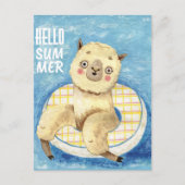 Summer Llama Briefkaart (Voorkant)