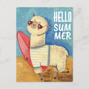 Summer Llama Briefkaart
