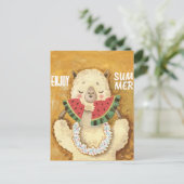 Summer Llama Briefkaart (Staand voorkant)