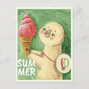 Summer Llama Briefkaart