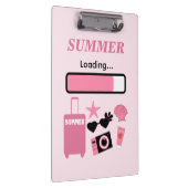 Summer Loading Pink Clipboard Klembord (Rechts)