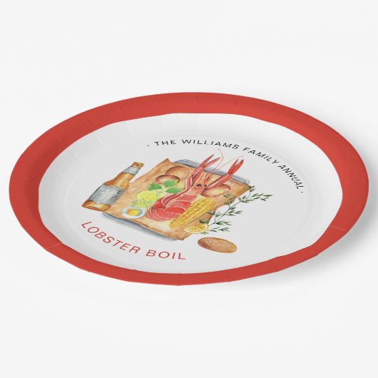 Summer Lobster Boil | Lobster Bake Cookout Papieren Bordje (Gekanteld)