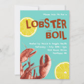 Summer Lobster Boil Party Aqua Kaart (Voorkant)