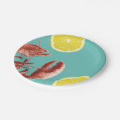 Summer Lobster Boil Party Aqua Papieren Bordje (Gekanteld)