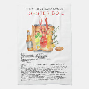 Summer Lobster Boil   Recipe Heirloom Tea Towel Theedoek
