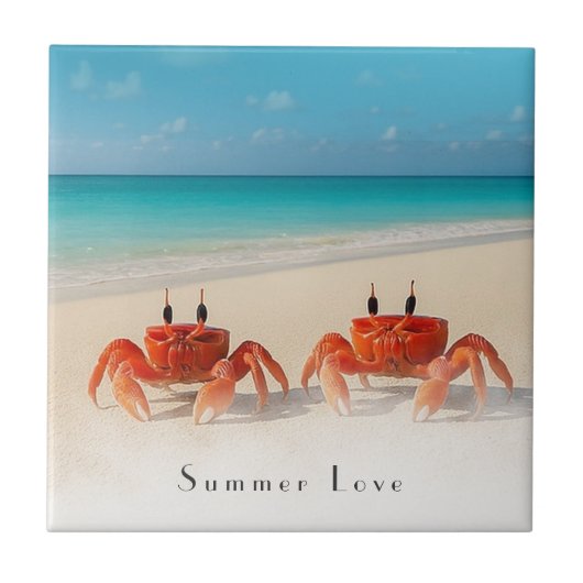 Summer Love - Beach Onderzetter Tegeltje (Voorkant)