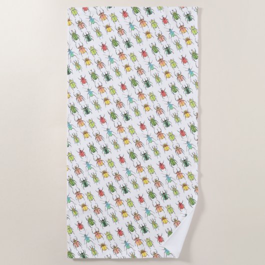 Summer Love Bugs Beetles Strandlaken (Voorkant)