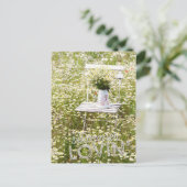 Summer Love Field Wilde Flowers + Text Briefkaart (Staand voorkant)