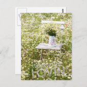 Summer Love Field Wilde Flowers + Text Briefkaart (Voorkant / Achterkant)