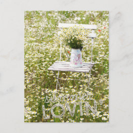 Summer Love Field Wilde Flowers + Text Briefkaart