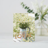 Summer Love Field Wilde Flowers + Text Briefkaart (Staand voorkant)