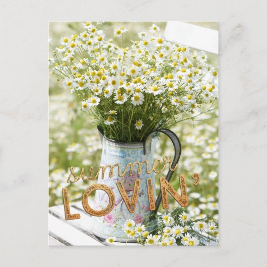 Summer Love Field Wilde Flowers + Text Briefkaart (Voorkant)