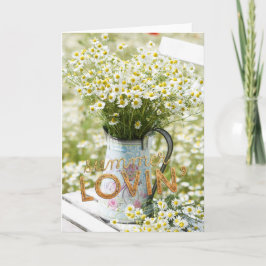 Summer Love Field Wilde Flowers + Text Kaart