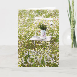 Summer Love Field Wilde Flowers + Text Kaart
