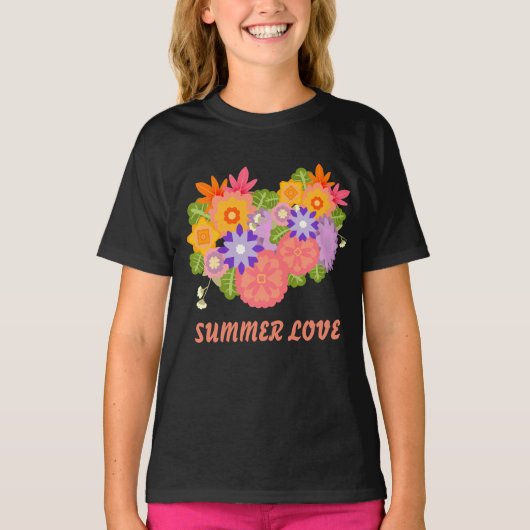  Summer Love Flower Bright Bloom Garden T-shirt (Voorkant)