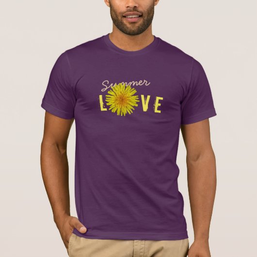 Summer Love Happy Yellow Flower all Colour T-shirt (Voorkant)