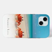 Summer Love - iPhone 15 stoere Hoesje 2 krabben (Achterkant (horizontaal))